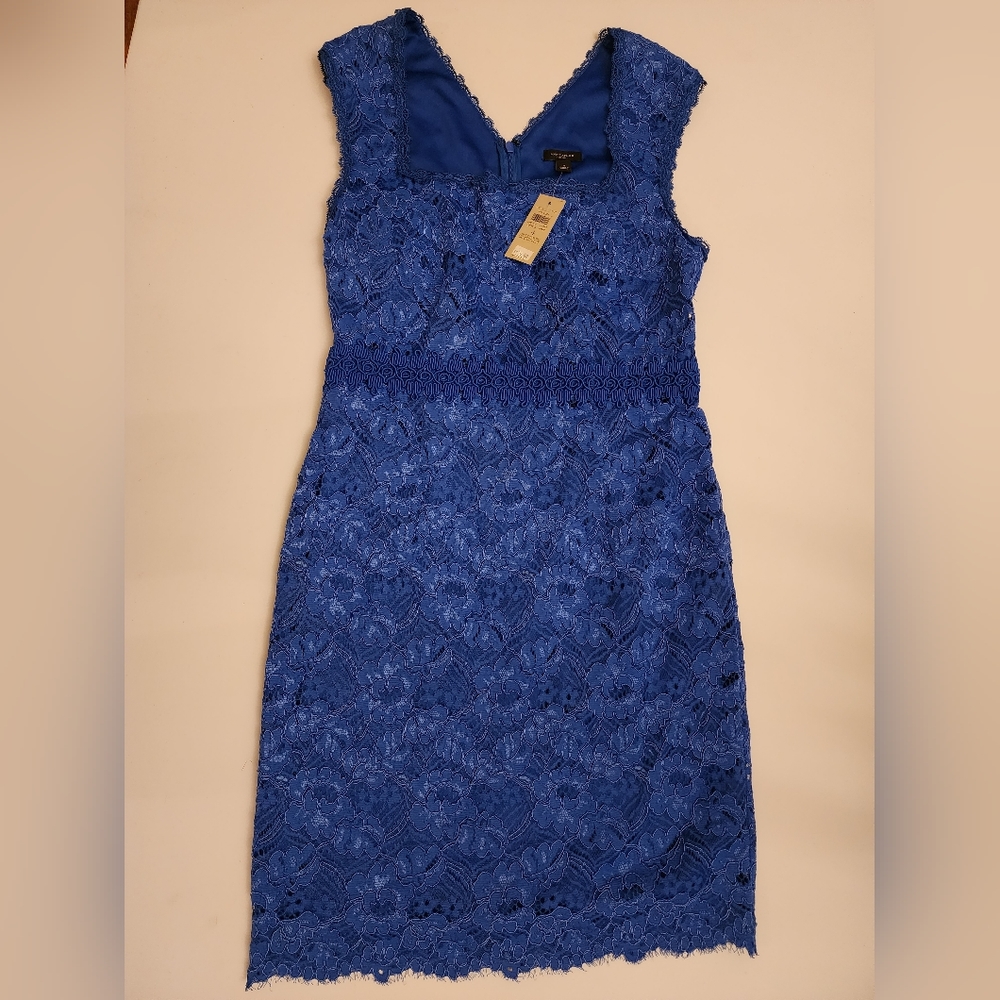 ANN TAYLOR Blue Lace Dress